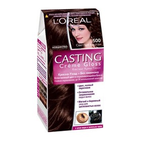 Краска для волос без аммиака L'OREAL CASTING Creme Gloss (оттенок 500 Светлый каштан)