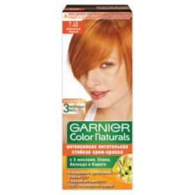 Краска для волос Garnier Color Naturals (оттенок 7.40 Золотистый медный)