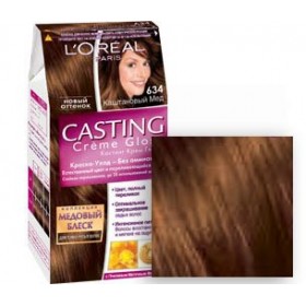 Лореаль Кастинг Крем Глосс (оттенок 634 Каштановый мед) - отзыв о краске для волос.