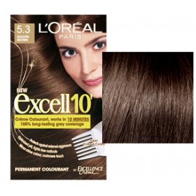 Краска для волос Лореаль Эксель 10 оттенок 5.3 Светло-золотистый каштан