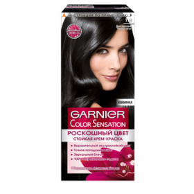 Отзыв об оттенке Garnier Color Sensation 1.0 Драгоценный черный агат - цвет и стойкость