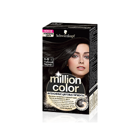 Schwarzkopf Million Color 1-0 (цвет Глубокий черный) - отзыв о стойкости оттенка